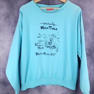 Vintage 90s Unruly Miss Tule Delta River Rat crewneck sweatshirt